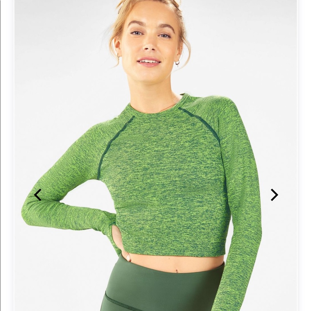 Fabletics Bri ribbed seamless crop top Small